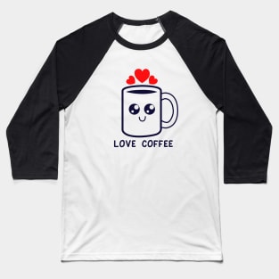 Love coffee doodle Baseball T-Shirt